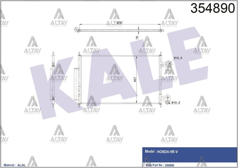 HONDA HRV KLİMA RADYATÖRÜ VTEC 2014-2016