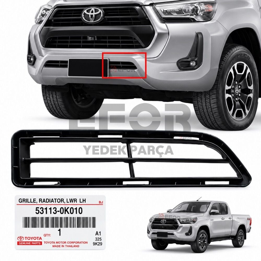 TOYOTA HILUX SOL ÖN TAMPON IZGARA 2021-2024 53113-0K010-ORJ